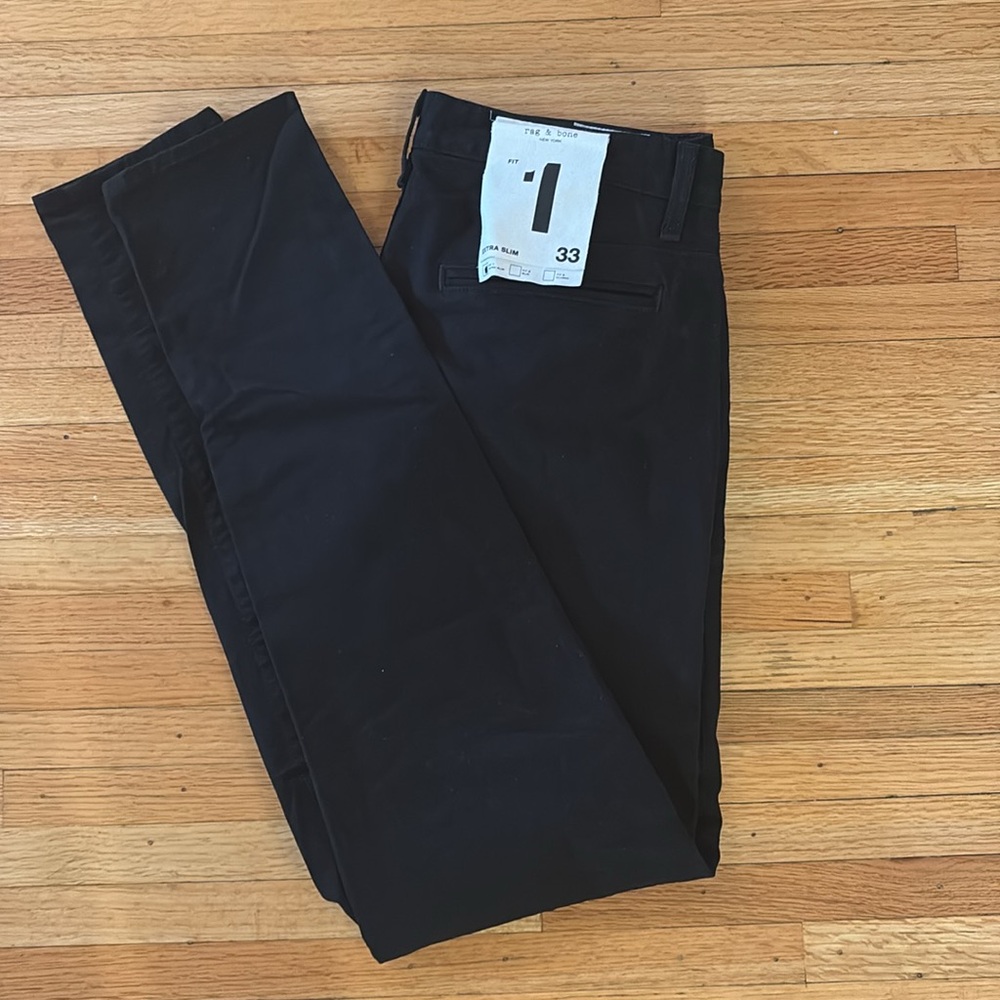 Rag and Bone Men’s Ultra Slim Black Pant